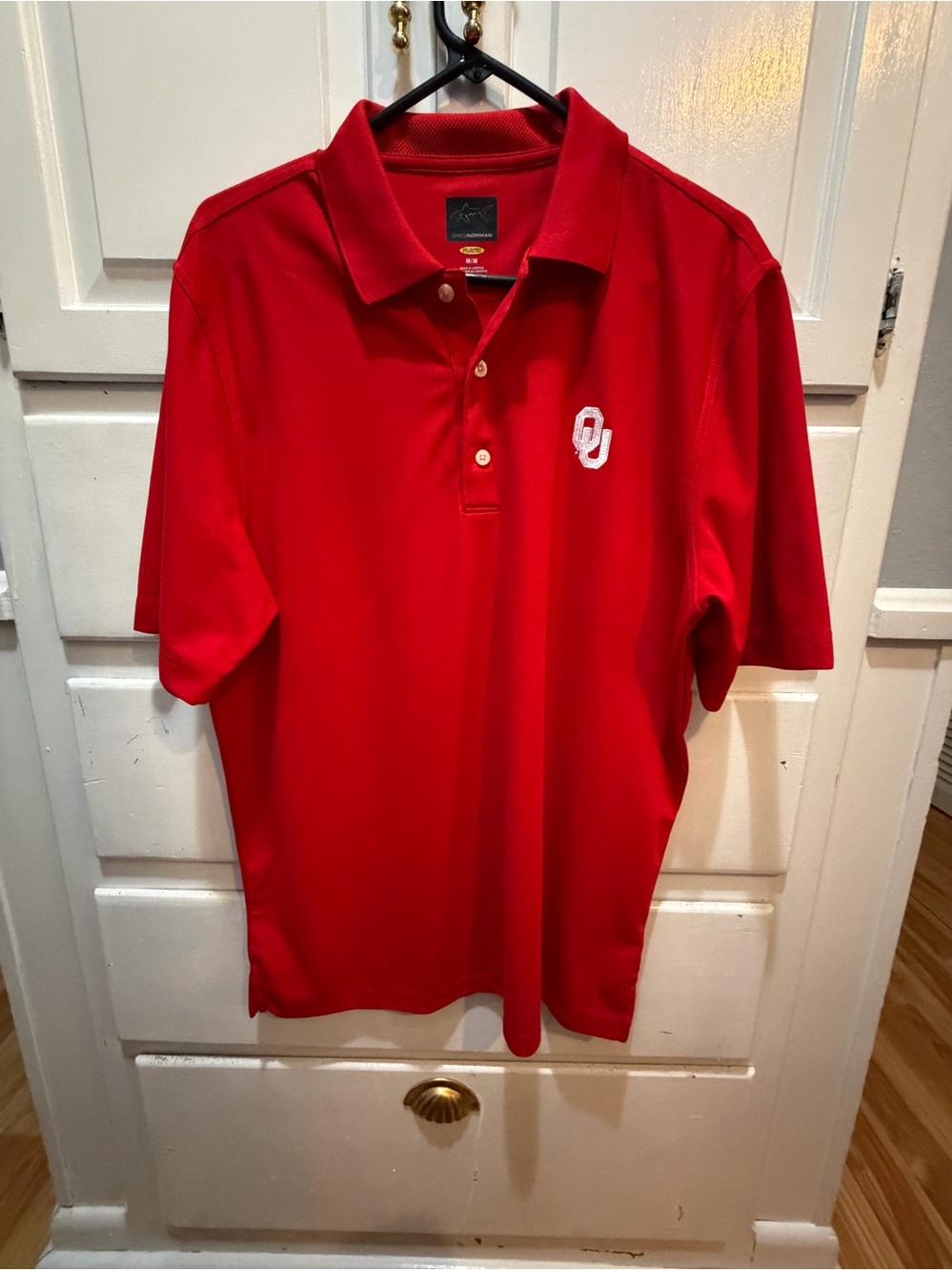 Oklahoma Sooners Greg Norman Stitched Campus Polo Shirt men’s M red